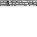 Black people eating chicken