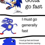 Gotta go fast