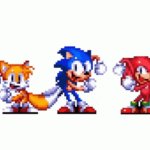 Sonic tails and knuckles dancing