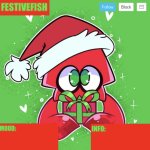 Festivefish announcement template meme