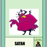 Satan pow cards | SATAN | image tagged in oc pow cards level antonblast | made w/ Imgflip meme maker