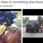 Jonathan throwing Dio out of the car meme