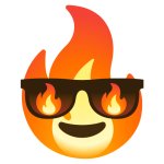 Sunglasses fire emoji