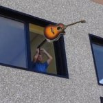 THROWING GUITAR OUT WINDOW