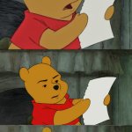 Winnie the pooh reading note template