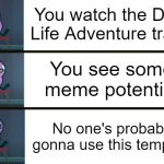 Oh well | You watch the Duck Life Adventure trailer; You see some meme potential; No one's probably gonna use this template | image tagged in explain why,new template | made w/ Imgflip meme maker