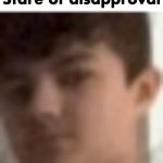 Lucotic stare of disapproval meme