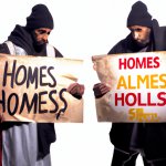 nba homeless man holding 2 posters