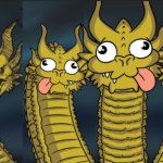 4 headed dragon w/ 3 derp heads