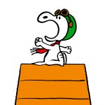 Snoopy Peanuts Pilot Red Baron Doghouse JPP Cartoon