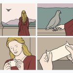 Pigeon gives Woman Message meme