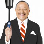 President with a spatula