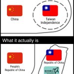 Taiwan and 2 Chinas