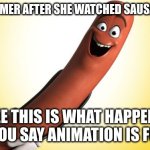 amy schumer after she watched sausage party