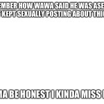REMEMBER HOW WAWA SAID HE WAS ASEXUAL BUT KEPT SEXUALLY POSTING
