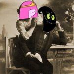 Nergal and Princes Bubblegum as Married Couple | NERGAL: YOU ARE SO PRETTY AND BEAUTIFUL AS MY PRINCESS. BUBBLEGUM: THAT WAS LOVELY, THANK YOU, MY DARLING. | image tagged in married couple,nergal and princess bubblegum,nergal,princess bubblegum | made w/ Imgflip meme maker