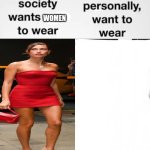 What society wants women to wear