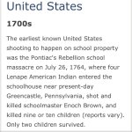 The first school shooting was an indigenous massacre