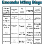 Emosnake MSmg Bingo