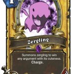 Zergling Card meme