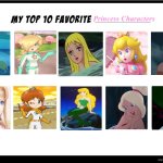 top 10 favorite princess characters | image tagged in top 10 favorite princess characters,princess,nintendo,mermaid,azula,girls | made w/ Imgflip meme maker