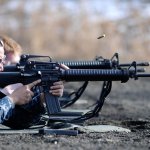 Marine Soldiers Shooting Colt M16A2s