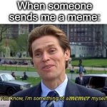 pro meme-maker lol | When someone sends me a meme:; memer | image tagged in you know i'm something of a _ myself,memes,meme,meme making,meme maker,lol | made w/ Imgflip meme maker