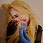 Kim Petras drawing | image tagged in drawing,art,pop music,blonde,cute,fun | made w/ Imgflip meme maker