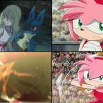 Amy Rose reacts to Ash's Kalos girlfriends