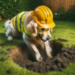 dog digging template