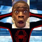 Shocked Miles Morales with Shocked black guy's head template