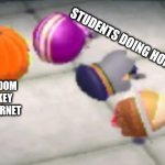 this actually happened to me once | STUDENTS DOING HOMEWORK; SOME RANDOM ANSWER KEY ON THE INTERNET | image tagged in 3 people praiseing,homework,tomodachi life,mii,answer key,tomodachi | made w/ Imgflip meme maker