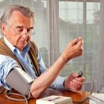 Old Man Taking Blood Pressure