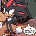 shadow its what you deserve meme