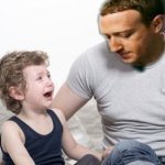 Zuckerberg and crying boy