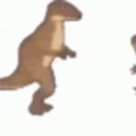 dinosaur and frog dancing GIF Template
