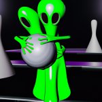Bowling Alien with orb meme