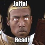 Apophis becomes a Prior | Jaffa! Read! | image tagged in apophis | made w/ Imgflip meme maker