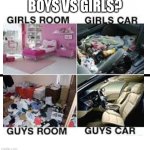 men vs women, which is better? comment. | BOYS VS GIRLS? | image tagged in memes,funny,true,men vs women | made w/ Imgflip meme maker
