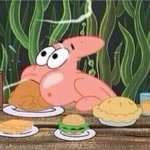 Patrick eating