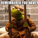 Kermit in jail | POV: YOU REMEMBERED YOU HAVE FREE WILL | image tagged in kermit in jail | made w/ Imgflip meme maker