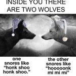 Two wolves