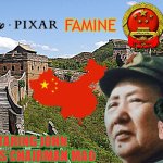 New movie | FAMINE; STARING JOHN CENA AS CHAIRMAN MAO | image tagged in china great wall | made w/ Imgflip meme maker