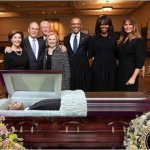 Trump dead funeral casket grave Obama Hillary JPP