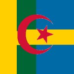 algeria flag + sweden flag
