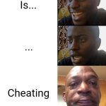 Happy black guy to Crying black guy | Your girlfriend... Is... ... Cheating; On you | image tagged in happy black guy to crying black guy | made w/ Imgflip meme maker