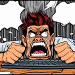 angry guy at keyboard