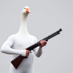 goose with a shotgun