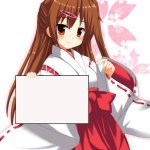 anime girl holding sign