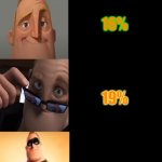 Mr incredible becoming genius your grade percentage | 0%; 1%; 2%; 4%; 5%; 10%; 11%; 12%; 13%; 14%; 15%; 16%; 19%; 35%; 39%; 50%; 55%; 80%; 85%; 87%; 100%; 101% | image tagged in mr incredible becoming idiot to genius | made w/ Imgflip meme maker